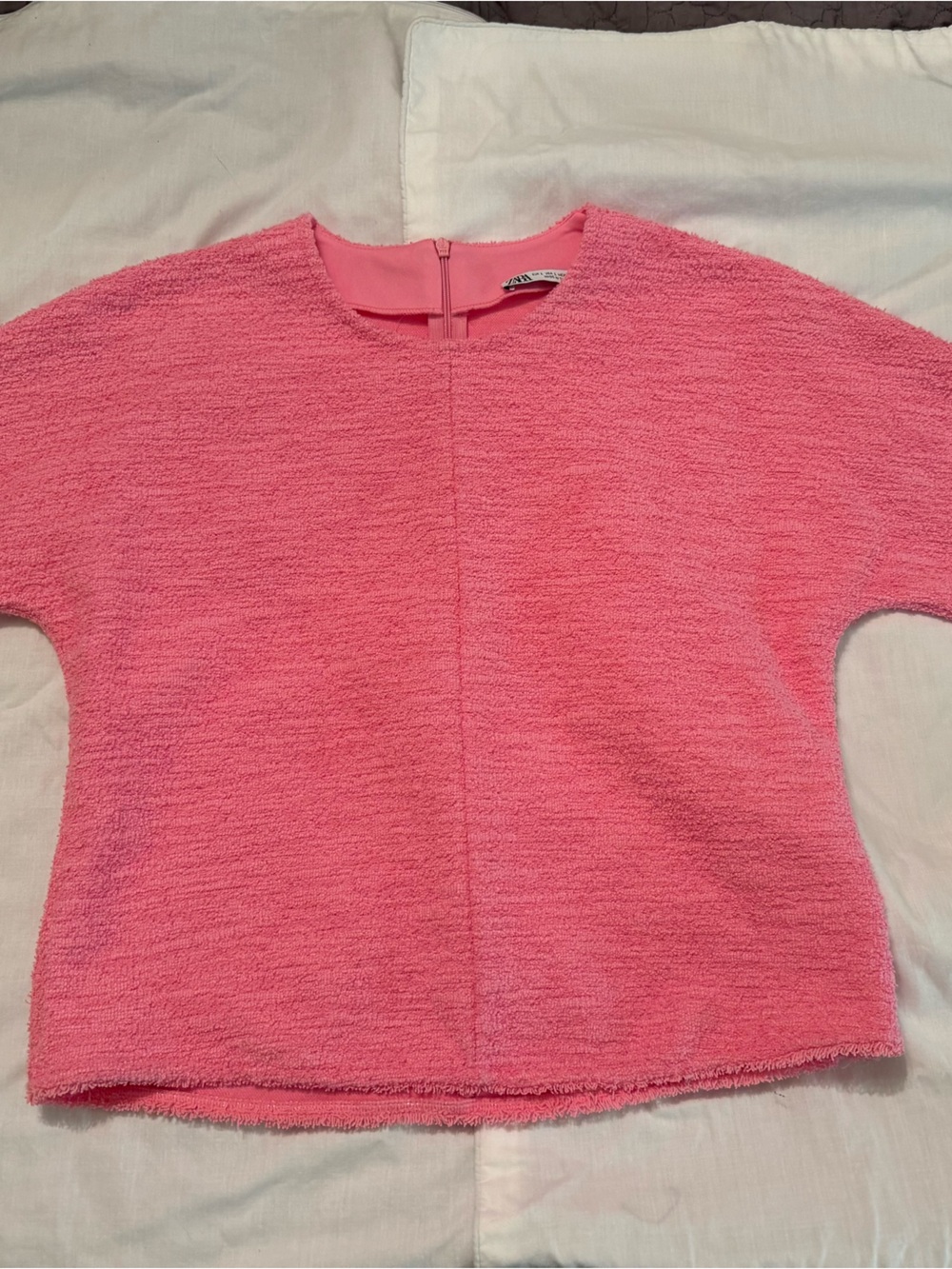 Zara women’s 3/4 Sleeve Textured Top